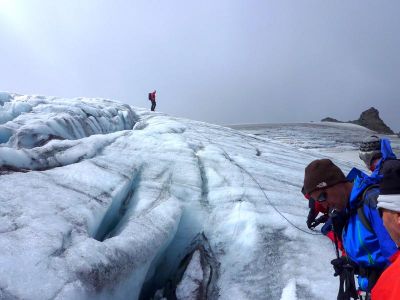 009-Steilabstieg vom Gletscher des Grossvenediger